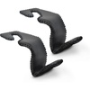 EcoNour Leather Car Seat Hooks (2 Pack Black) | Portable Bag Holder for Car to Keep Your Purse, Groceries & Handbags from Sliding Around | Headrest Hook with Crafted Stitches