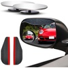EcoNour Rectangle Blind Spot Mirror (2 Pack) – HD Glass Convex Rear View Mirror, Wide Angle with 360° Rotation & 30° Adjustable Sway, Stick-On Side Mirror for Car, SUV & Trucks(Circle With Visor)