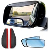 EcoNour Rectangle Blind Spot Mirror (2 Pack) – HD Glass Convex Rear View Mirror, Wide Angle with 360° Rotation & 30° Adjustable Sway, Stick-On Side Mirror for Car, SUV & Trucks(Rectangle With Visor)