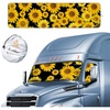 EcoNour Semi Truck Printed Sun Shade for Windshield | UV Sun Protector & Heat Blocker Sunshade | 240T Front Window Shades Accessories | Best for Commercial & Big Rig Semi Truck(Large-BW)