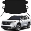 EcoNour Snow Cover for Toyota Tacoma | Heavy-Duty Windshield Cover for Ice and Snow Protection | 600D Oxford Winter Car Cover with S-Hook Straps(Fit for Hond Pilot)