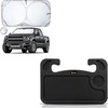 EcoNour Truck Windshield Sun Shade & Sun Block | Sun Shade for Windshield + 2 in 1 Car Steering Wheel Desk, Tray for Laptop Car Mount with Pen Holder