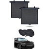 EcoNour Umbrella Sunshade + Side Window Sunshade | Reflects UV Rays | Retractable Roller for Kids
