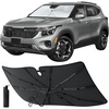 EcoNour Umbrella Windshield Sun Shade, Foldable Front Umbrella Car Windshield Shade with UV & Heat Protection | Sun Visor for Car 57″x36.75″(Medium)