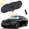EcoNour Umbrella Windshield Sun Shade for Car | Bendable Sunshade for UV & Interior Protection, Keeps Interior Cool | Foldable Front Window Sunshades Suitable for Sedan and SUV | X-Large (57″ x32″)