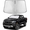 EcoNour Windshield Sun Shade Compatible for Ford Ranger 2019–2023 2024 | Front Window Shade for Midsize Pickup Truck | 4-Layer, 240T Sunshade Accessories | UV & Heat Reflector for Ranger Windshield