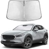 EcoNour Windshield Sun Shade Compatible for Mazda CX-30 2019–2025 2026 | Custom Fit Crossover Front Window Sunshade | Foldable Heat & UV Reflective Sun Visor