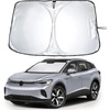 EcoNour Windshield Sun Shade Compatible for Volkswagen VW ID.4 2021–2026 | Custom Fit EV Front Window Sunshade | Foldable Heat & UV Reflective Sun Visor