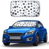 EcoNour Windshield Sun Shade Foldable & Car Front Window Sunshade & Window Tint Durable 240T Material Sun Visor UV Rays & Sun Heat Protects Car Interior Accessories Medium (64 inches x 32 inches)