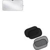 EcoNour Windshield Sun Shade with Mirror Cut + Car Window Shades for Baby (4 Pack)