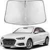 EcoNour Windshield Sunshade Compatible for Audi A4 2017-2023 2024 2025 | Sun Visor for Front Windshield & Window Sun Shade Cover, UV Heat Blocker & Protector, Car Accessories