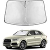 EcoNour Windshield Sunshade Compatible for Audi Q3 2013-2016 2017 2018 | Sun Visor for Front Windshield & Window Sun Shade Cover, UV Heat Blocker & Protector, Car Accessories