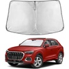 EcoNour Windshield Sunshade Compatible for Audi Q3 2019-2024 2025 2026 | Sun Visor for Front Windshield & Window Sun Shade Cover, UV Heat Blocker & Protector, Car Accessories