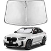 EcoNour Windshield Sunshade Compatible for BMW X4 2019-2023 2024 2025 | Sun Visor for Front Windshield & Window Sun Shade Cover, UV Heat Blocker & Protector, Car Accessories