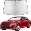 EcoNour Windshield Sunshade Compatible for Cadillac CT5 2020-2024 2025 2026 | Sun Visor for Front Windshield & Window Sun Shade Cover, UV Heat Blocker & Protector, Car Accessories