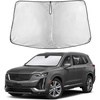 EcoNour Windshield Sunshade Compatible for Cadillac XT6 2020-2023 2024 2025 | Sun Visor for Front Windshield & Window Sun Shade Cover, UV Heat Blocker & Protector, Car Accessories