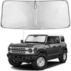 EcoNour Windshield Sunshade Compatible for Ford Bronco 2021-2024 2025 2026 | (Not for Bronco Sport) Sun Visor for Front Windshield & Window Sun Shade Cover, UV Heat Protector, Car Accessories