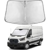 EcoNour Windshield Sunshade Compatible for Ford ETransit 2022-2025 2026 | Sun Visor for Front Windshield & Window Sun Shade Cover, UV Heat Blocker & Protector, Car Accessories