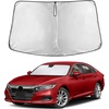 EcoNour Windshield Sunshade Compatible for Honda Accord 2018-2020 2021 2022 | LE, SE, SE Nightshade, XLE, XSE, TRD, Sun Visor for Front Windshield Sunshade Cover, UV Blocker & Protector, Car Accessories