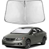 EcoNour Windshield Sunshade Compatible for Honda Civic 2012–2013 2014 2015 | Sun Visor for Front Windshield & Window Sunshade Cover, UV Heat Blocker & Protector, Car Accessories
