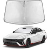 EcoNour Windshield Sunshade Compatible for Hyundai Elantra 2021-2025 2026 | Sun Visor for Front Windshield & Window Sun Shade Cover, UV Heat Blocker & Protector, Car Accessories