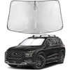EcoNour Windshield Sunshade Compatible for Hyundai Santafe 2019-2022 2023 | Sun Visor for Front Windshield & Window Sun Shade Cover, UV Heat Blocker & Protector, Car Accessories