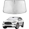 EcoNour Windshield Sunshade Compatible for Infiniti QX50 2019-2025 2026 | Sun Visor for Front Windshield & Window Sun Shade Cover, UV Heat Blocker & Protector, Car Accessories
