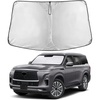 EcoNour Windshield Sunshade Compatible for Infiniti QX80 2014-2023 2024 | Sun Visor for Front Windshield & Window Sun Shade Cover, UV Heat Blocker & Protector, Car Accessories
