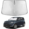 EcoNour Windshield Sunshade Compatible for Kia Soul 2020-2024 2025 2026 | Sun Visor for Front Windshield & Window Sun Shade Cover, UV Heat Blocker & Protector, Car Accessories