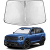EcoNour Windshield Sunshade Compatible for Kia Telluride 2020-2024 2025 | Sun Visor for Front Windshield & Window Sun Shade Cover, UV Heat Blocker & Protector, Car Accessories