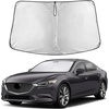 EcoNour Windshield Sunshade Compatible for Mazda 6 2014-2019 2020 2021 | Sun Visor for Front Windshield & Window Sun Shade Cover, UV Heat Blocker & Protector, Car Accessories
