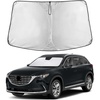 EcoNour Windshield Sunshade Compatible for Mazda CX-9 2016-2024 2025 2026 | Sun Visor for Front Windshield & Window Sun Shade Cover, UV Heat Blocker & Protector, Car Accessories