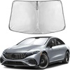 EcoNour Windshield Sunshade Compatible for Mercedes Benz EQS 2022-2024 2025 | Sun Visor for Front Windshield & Window Sun Shade Cover, UV Heat Blocker & Protector, Car Accessories