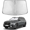 EcoNour Windshield Sunshade Compatible for Mercedes Benz GLS 2020-2025 2026 | Sun Visor for Front Windshield & Window Sun Shade Cover, UV Heat Blocker & Protector, Car Accessories