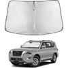 EcoNour Windshield Sunshade Compatible for Nissan Armada 2017-2023 2024 | Sun Visor for Front Windshield & Window Sun Shade Cover, UV Heat Blocker & Protector, Car Accessories