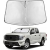 EcoNour Windshield Sunshade Compatible for Nissan Titan 2020-2022 2023 2024 | Sun Visor for Front Windshield & Window Sun Shade Cover, UV Heat Blocker & Protector, Car Accessories