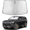 EcoNour Windshield Sunshade Compatible for Rivian R1S / R1T 2022-2025 2026 | Sun Visor for Front Windshield & Window Sun Shade Cover, UV Heat Blocker & Protector, Car Accessories
