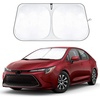 EcoNour Windshield Sunshade Compatible for Toyota Corolla 2020-2025 2026 | Car 280T Polyester | Car Sun Visor Reflector Blocks UV Rays Foldable Sunshade Interior Protection Toyota Corolla Accessories