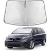 EcoNour Windshield Sunshade Compatible for Toyota Sienna 2011-2019 2020 | L, LE, SE, XLE, Limited Premium,Sun Visor for Front Window Sun Shade Cover, UV Heat Blocker & Protector, Car Accessories
