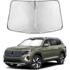 EcoNour Windshield Sunshade Compatible for Volkswagen Atlas 2018-2025 2026 | Sun Visor for Front Windshield & Window Sun Shade Cover, UV Heat Blocker & Protector, Car Accessories