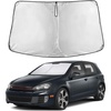EcoNour Windshield Sunshade Compatible for Volkswagen VW 2009-2015 2014 | Golf/Rabbit/GTI / R32 MK6 Sun Visor for Front Windshield & Window Sun Shade Cover, UV Heat Protector, Car Accessories