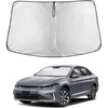 EcoNour Windshield Sunshade Compatible for Volkswagen VW Jetta 2019-2026 | Sun Visor for Front Windshield & Window Sun Shade Cover, UV Heat Blocker & Protector, Car Accessories