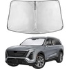 EcoNour Windshield Sunshade for Cadillac SRX Vistiq Optiq – 2010-2015 2016 | Sun Visor for Front Windshield & Window Sun Shade Cover, UV Heat Blocker & Protector, Car Accessories