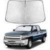 EcoNour Windshield Sunshade for Chevy Silverado/GMC Sierra 2007-2012, 2013 | 1500 2500 3500 Front Windshield Sun Shade Cover, UV Heat Blocker & Protector, Car Sun Visor Interior Accessory