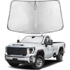 EcoNour Windshield Sunshade for GMC Sierra 1500 2500 3500 2019-2025, 2026 | Sun Visor for Front Window Sun Shade Cover, UV Heat Blocker & Protector, Car Accessories