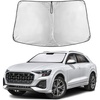 Econour Windshield Sun Shade Compatible for Rivian R1S R1T 2022-2025 2026 | Sun Visor for Front Windshield & Window Sun Shade Cover, UV Heat Blocker & Protector, Car Accessories(for Audi Q8 (2019–2026))