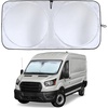Econour Windshield Sun Shade for Ford E-Transit 2015-2026, Sunshade for Front Window & Windshield Sun Visor, UV Rays Heat Blocker & Protector, Van Accessories(XXX-Large)