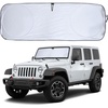 Econour Windshield Sun Shade for Ford E-Transit 2015-2026, Sunshade for Front Window & Windshield Sun Visor, UV Rays Heat Blocker & Protector, Van Accessories(Jeep)