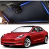 Tesla Windshield Sun Shade for Model(3/Y)(2016–2025) – XX-Large 56″ x 36″, Foldable Front Sunshade with Storage Bag | Reflective 240T Polyester | Blocks UV Rays&Heat – Interior Protection Accessory