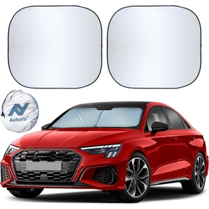 Autovir Truck Windshield Sun Shade, Foldable Front Windshield Sunshade for Pickup Truck, Heat & UV Protection, Premium Reflective Dual-Layer Design – Large (32.5″ x 36″)(Small)